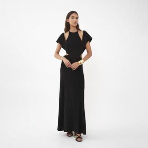 $3970 New Chloe Ribbed Wool Cutout Runway Dress